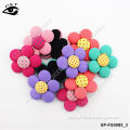 Flower Design DIY Handmade Solid Dotted Fabric Covered Buttons